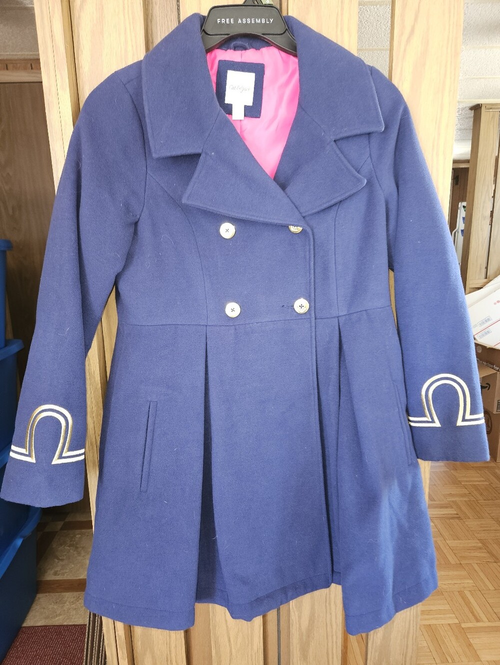 Cat & Jack Sz XL (14/16) Navy Peacoat